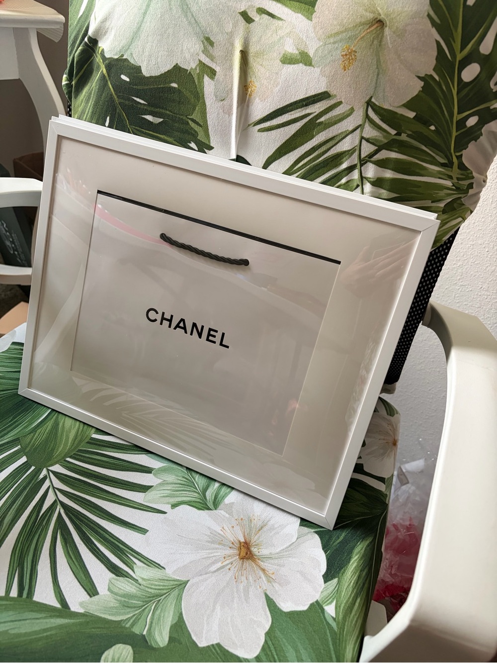 CHANEL White and Black Framed Shopper Art 11x14